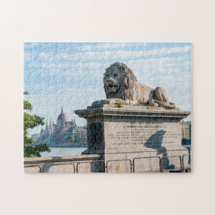 Szechenyi Chain Bridge and Parliament of Budapest Jigsaw Puzzle