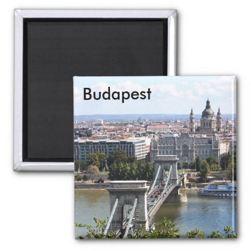Szechenyi Chain Bridge Budapest Hungary Buda Magnet