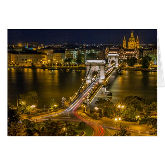 Szechenyi Chain Bridge, Budapest, Hungary Cards (Front Horizontal)