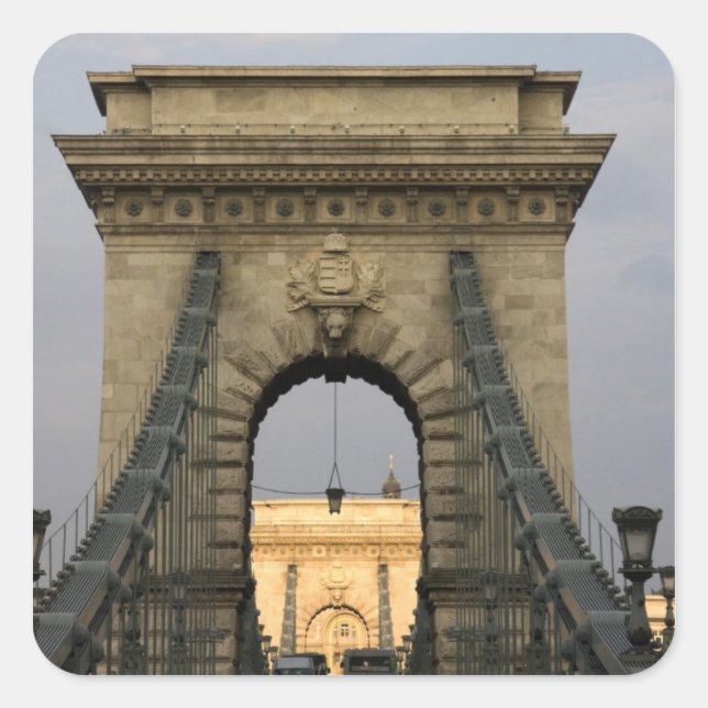 Szechenyi lanchid Szechenyi Chain Bridge), Square Sticker (Front)