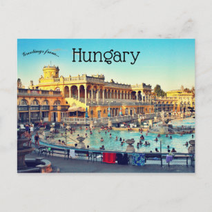Szechenyi Thermal Spa Baths Budapest Hungary Postcard