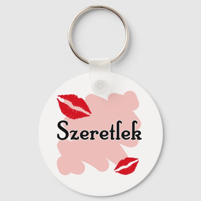 Szeretlek - Hungarian I love you Keychain (Front)