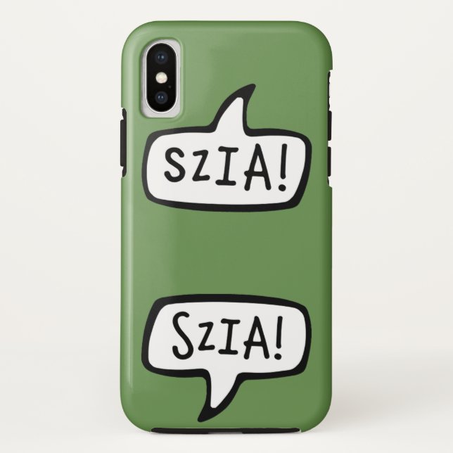 SZIA! Hungarian Language Greeting Speech Bubble Case-Mate iPhone Case (Back)