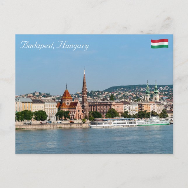 Szilagyi Dezso church & St Anne Church - Budapest Postcard (Front)
