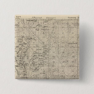 T1415S R2829E Tulare County Section Map Pinback Button