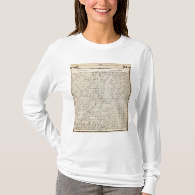 T1415S R3031E Tulare County Section Map T-Shirt (Front)