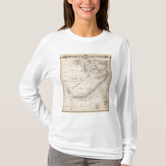 T15S R25E Tulare County Section Map T-Shirt (Front)