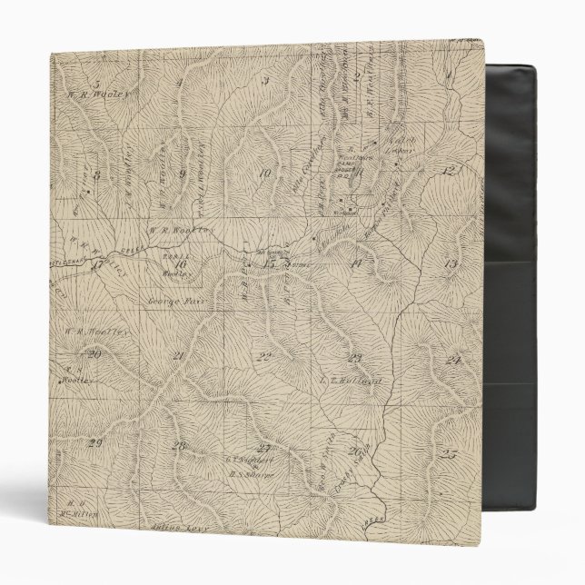 T15S R27E Tulare County Section Map 3 Ring Binder (Front/Inside)