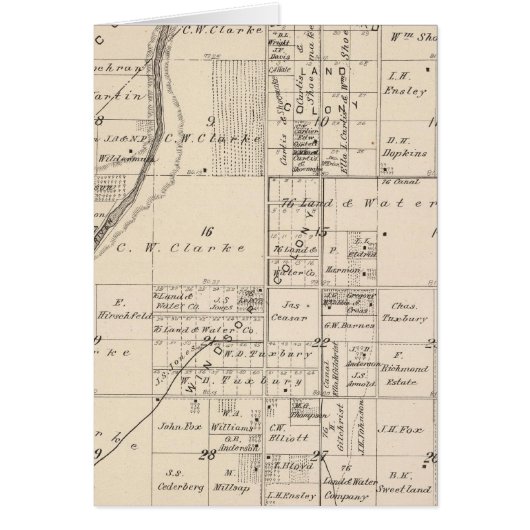 T16S R23E Tulare County Section Map Cards (Front)