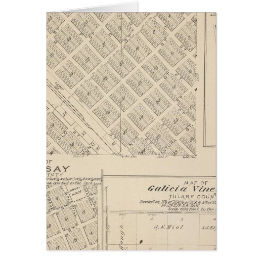 T16S R24E Tulare County Section Map Cards (Front)