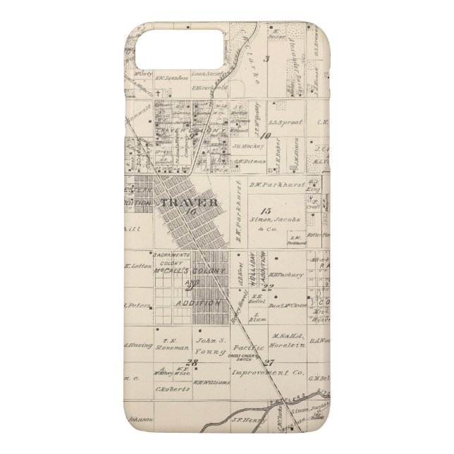 T17S R23E Tulare County Section Map Case-Mate iPhone Case (Back)
