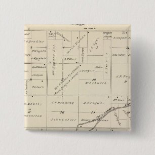 T17S R24E Tulare County Section Map Pinback Button