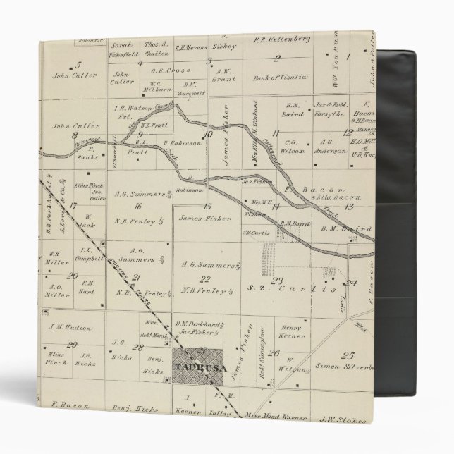 T17S R25E Tulare County Section Map Binder (Front/Inside)
