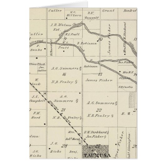 T17S R25E Tulare County Section Map Cards (Front)