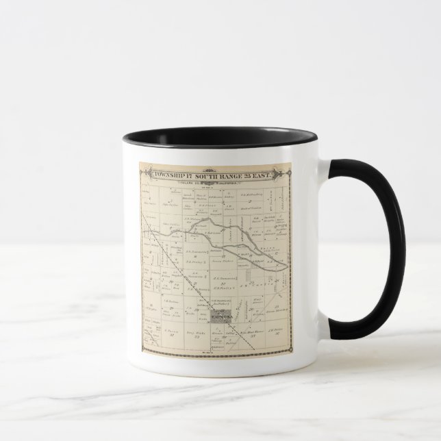 T17S R25E Tulare County Section Map Mug (Right)