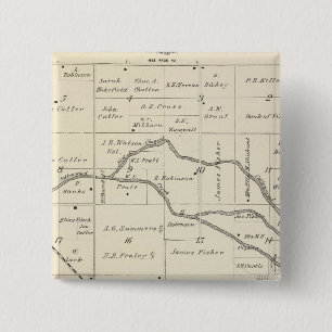 T17S R25E Tulare County Section Map Pinback Button