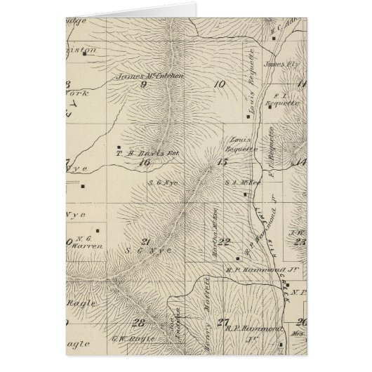 T17S R27E Tulare County Section Map Cards (Front)