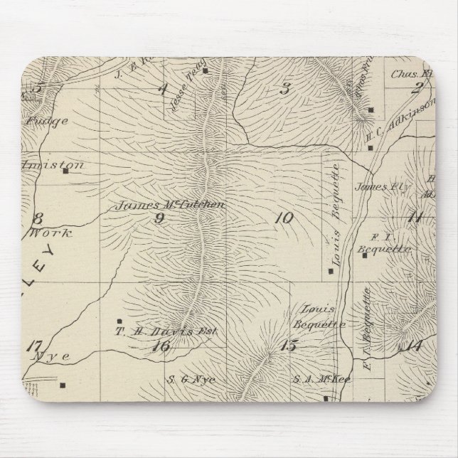 T17S R27E Tulare County Section Map Mouse Pad (Front)