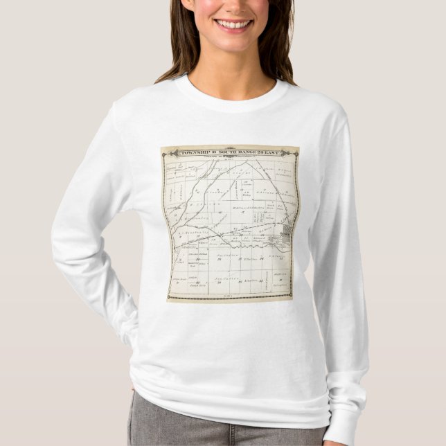 T18S R23E Tulare County Section Map T-Shirt (Front)
