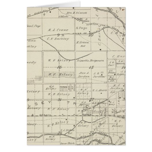 T18S R24E Tulare County Section Map Cards (Front)