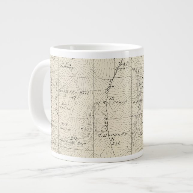 T18S R28E Tulare County Section Map Large Coffee Mug (Front Left)