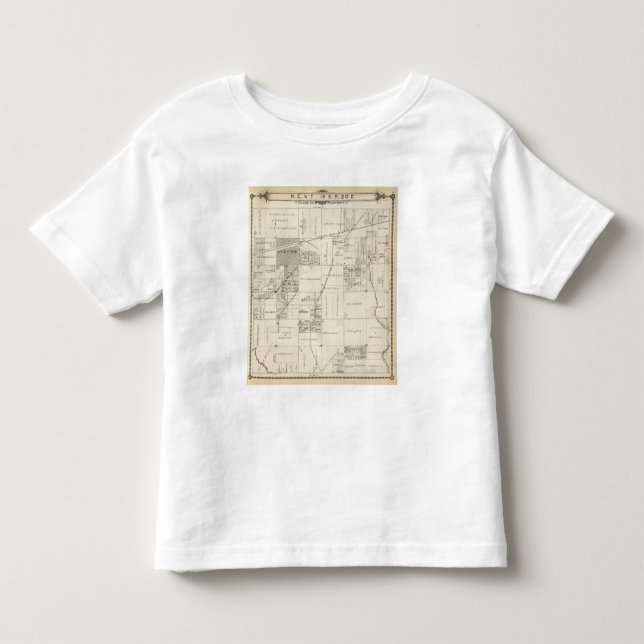 T19S R20E NE 1/4 Tulare County Section Map Toddler T-shirt (Front)
