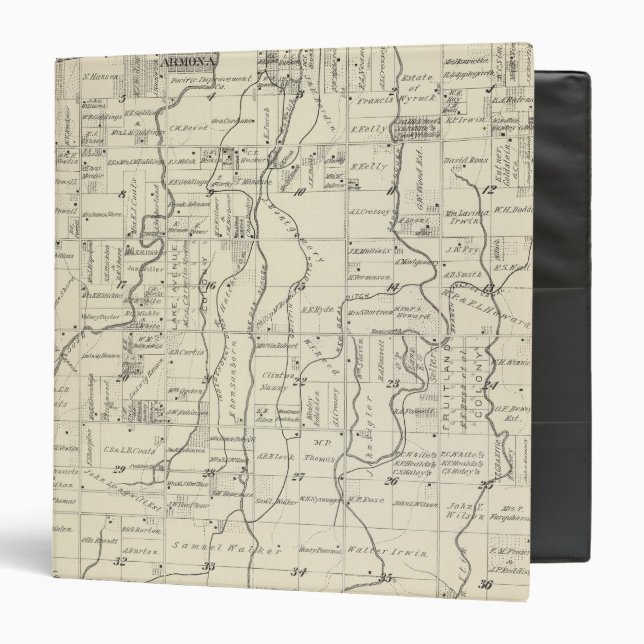 T19S R21E Tulare County Section Map Binder (Front/Inside)