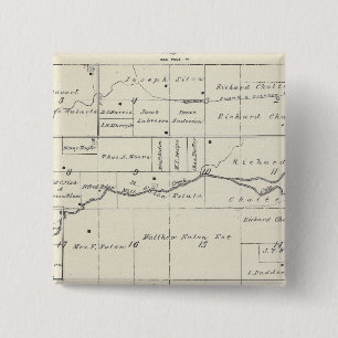T19S R23E Tulare County Section Map Pinback Button