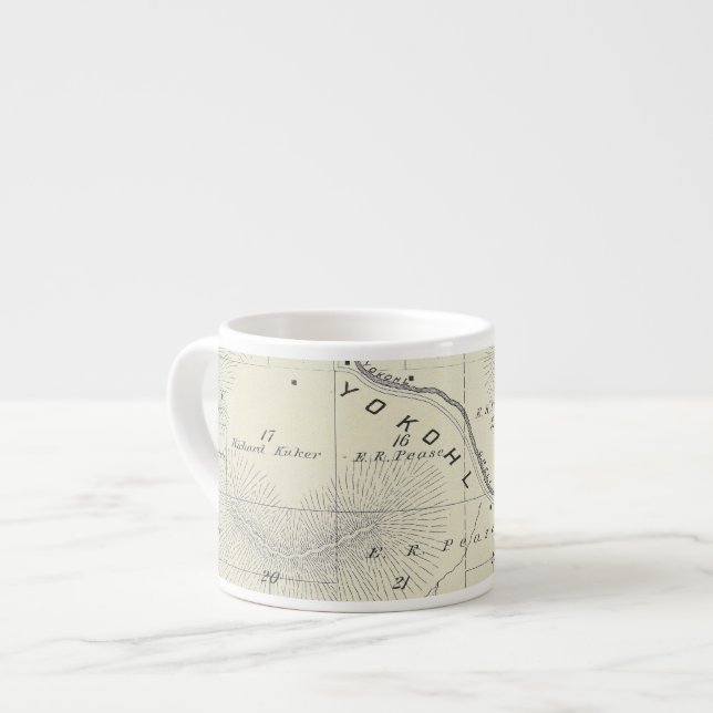 T19S R27E Tulare County Section Map Espresso Cup (Front Left)