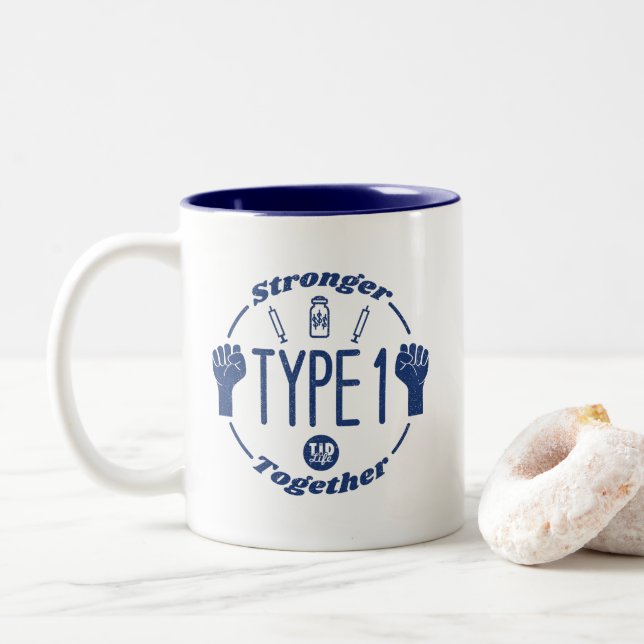 T1 Stronger Together Two-Tone Coffee Mug (With Donut)