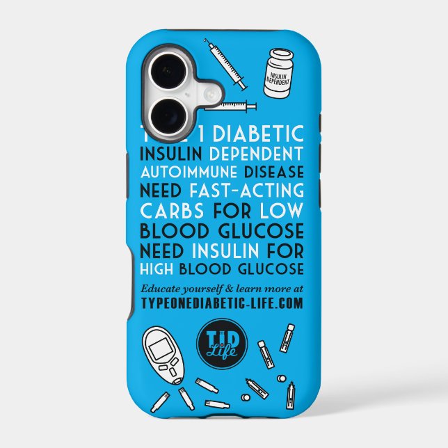 T1d Alert Iphone Case (Back)