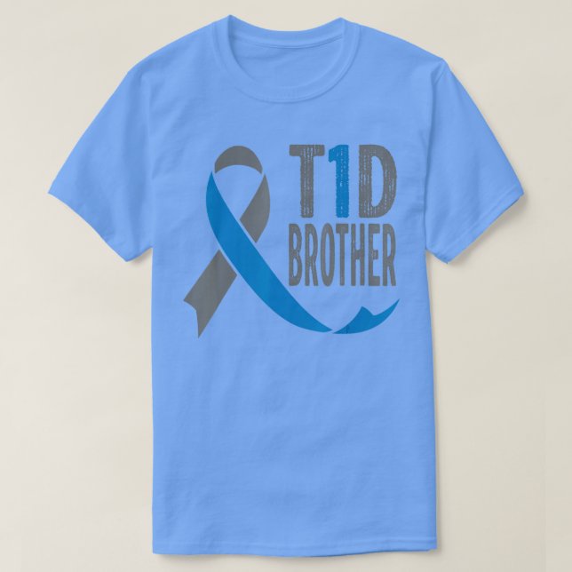 T1D Brother, Funny Gift for Diabetic Men, Diabetes T-Shirt (Design Front)