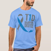 T1D Brother, Funny Gift for Diabetic Men, Diabetes T-Shirt