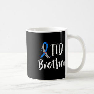 T1d Brother Type 1 Diabetes Awareness Blue Gray Ri Coffee Mug