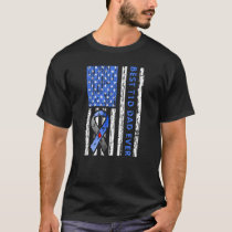 T1d Dad Type 1 Diabetes American Flag T-Shirt