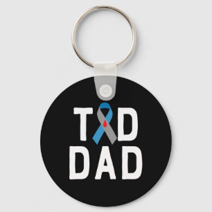T1d Dad Type 1 Diabetes Awareness Insulin Family S Keychain