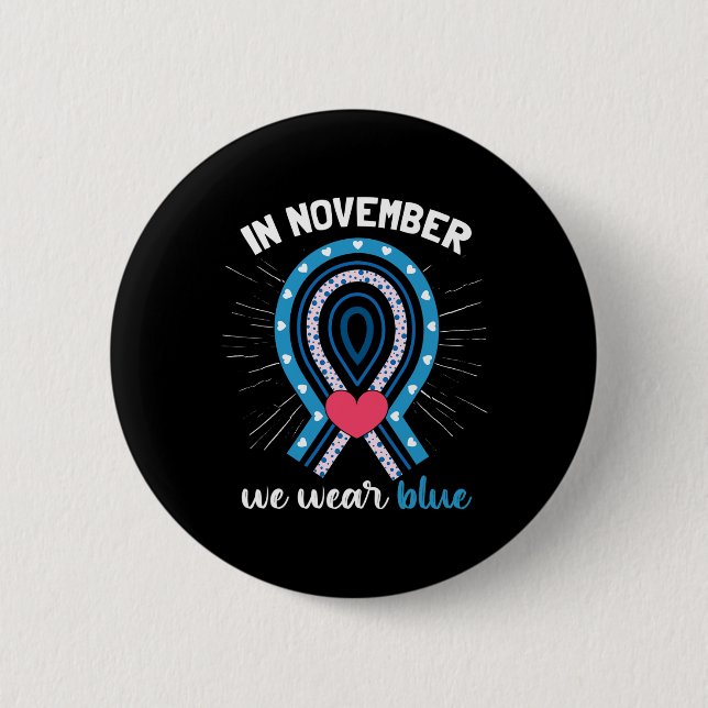 T1d Diabetes Awareness  Button (Front)