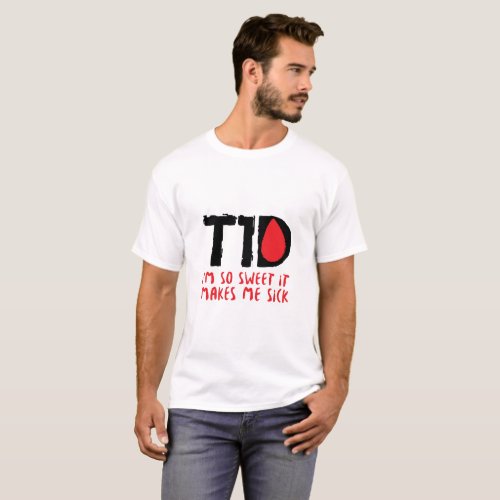 T1D Diabetic Diabetes Gift T_Shirt