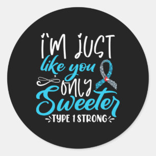T1d Kids Diabetes Awareness Classic Round Sticker