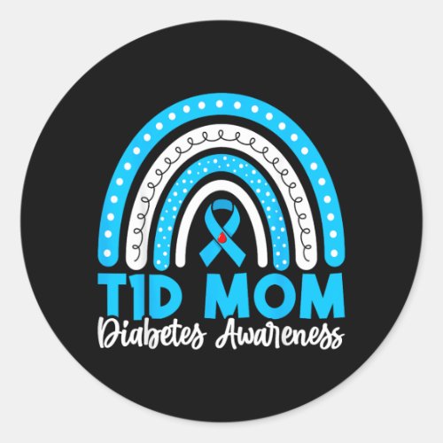 T1d Mom Diabetes Awareness Classic Round Sticker