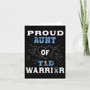 T1d Proud Aunt Diabetes Awareness Type 1 Insulin P Card