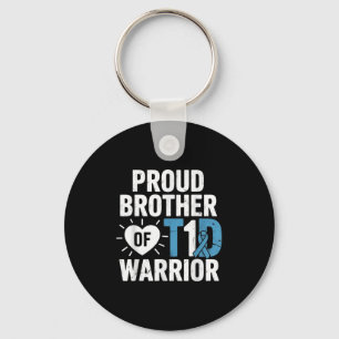 T1d Proud Brother Diabetes Awareness Type 1 Insuli Keychain