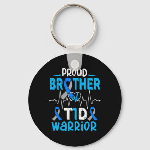 T1D Proud Brother Diabetes Awareness Type 1 Insuli Keychain