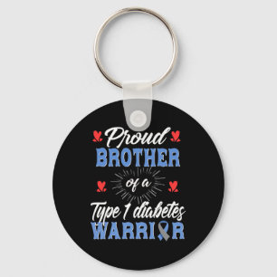 T1d Proud Brother Diabetes Awareness Type 1 Insuli Keychain