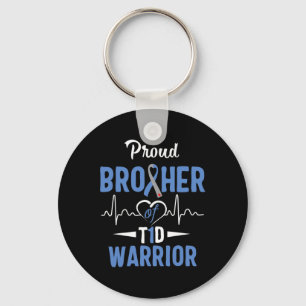 T1D Proud Brother Diabetes Awareness Type 1 Insuli Keychain