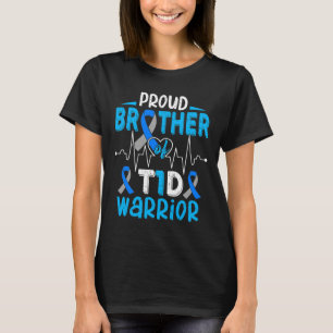 T1d Proud Brother Diabetes Awareness Type 1 Insuli T-Shirt