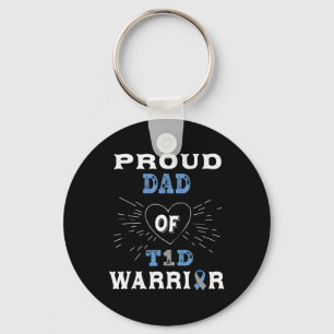 T1d Proud Dad Diabetes Awareness Type 1 Insulin Pa Keychain