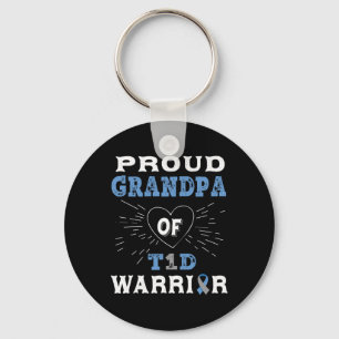T1d Proud Grandpa Diabetes Awareness Type 1 Insuli Keychain