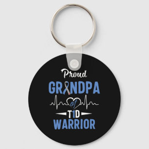 T1D Proud Grandpa Diabetes Awareness Type 1 Insuli Keychain