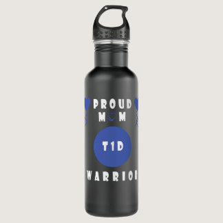 T1D Proud Mom Diabetes Awareness Type 1 Insulin Pa Stainless Steel Water Bottle